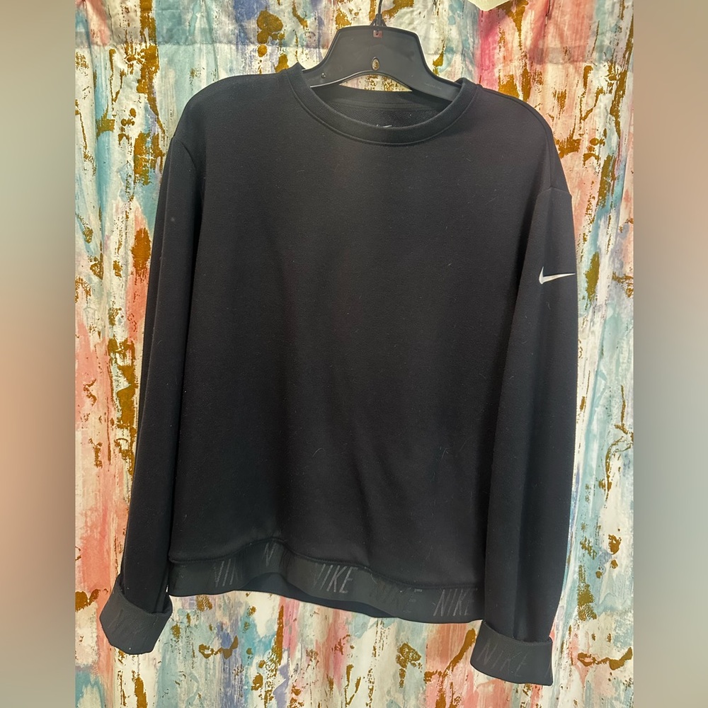 Nike Black Logo Cuff Sweatshirt